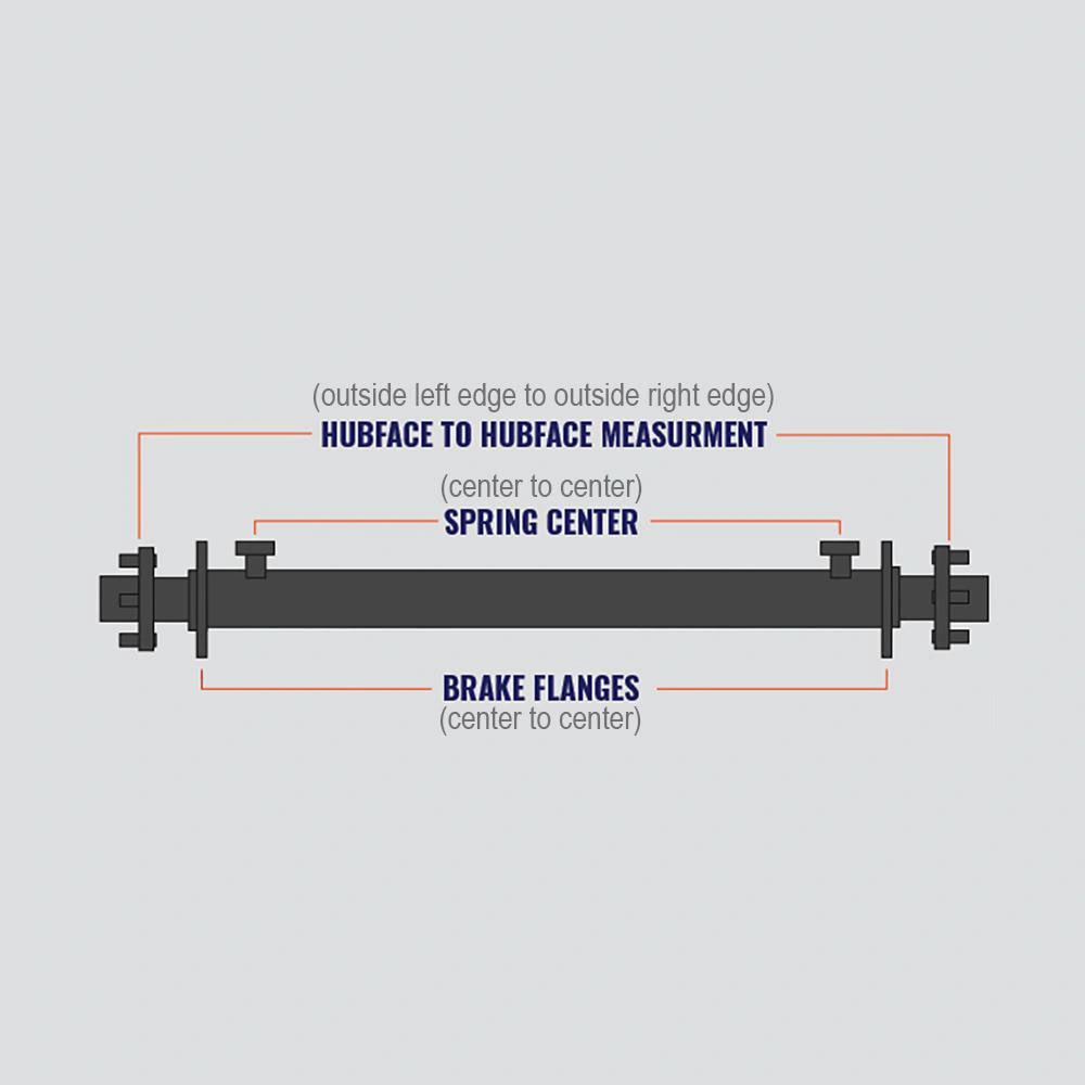 93&quot; Galvanized Torsion Drop Center Trailer Axle With Hubs (3,500 lb.)