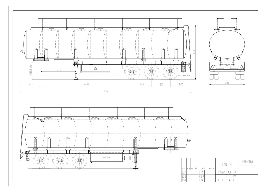 Vehicle Master China 45000 Litres Water Oil Fuel Tank Tanker Semi Trailers for Sale