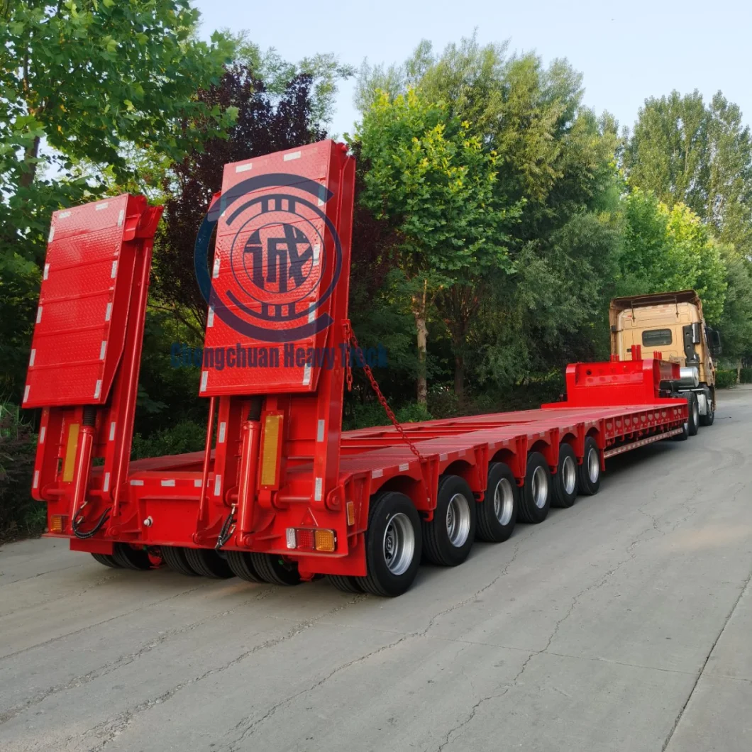 Special Vehicle Transportation Low Bed Semi Trailer Lowbed Trailer for Machine Low Boy Semitrailer