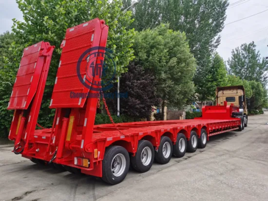 Special Vehicle Transportation Low Bed Semi Trailer Lowbed Trailer for Machine Low Boy Semitrailer