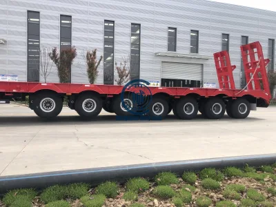 Low Bed 40-120 Ton Semi Trailer Dimensions 7 Axle for Sale Semi Trailer Axle Made in China