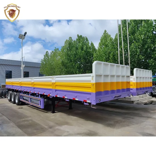 40-100 Tons Used New Side Wall Fence Semi Trailer for Sale