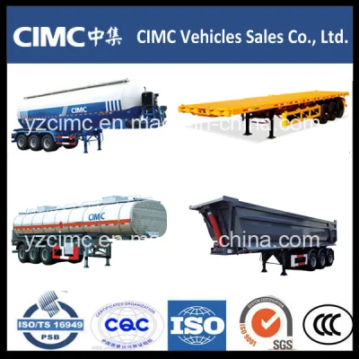 CIMC Flatbed Container Dump Tipper Regrigerator Low Bed Cement Fuel Tanker Semi Trailer