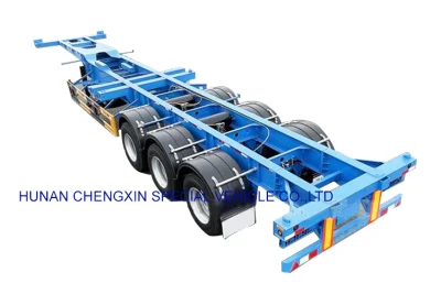 3 Axles 20 40FT Container Skeleton Semi Trailer Container Chassis Trailer