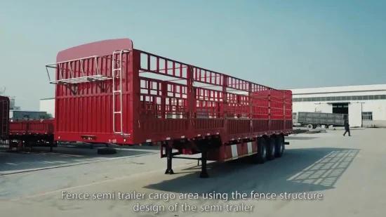 Double-Deck Hydraulic Lifting Special Vehicle/Fence/Store House Bar Semi Trailer for Livestock and Poultry