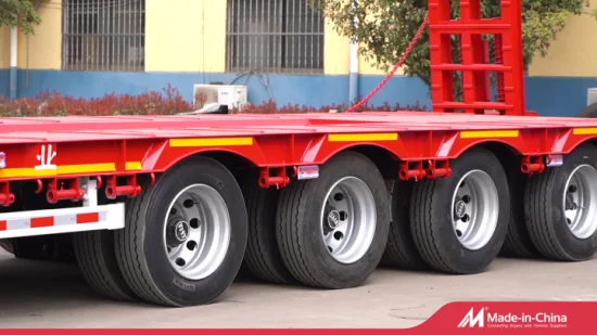 3 Axles 60tons Heavy Duty Lowbed Lowboy Low Loader Semi Trailer