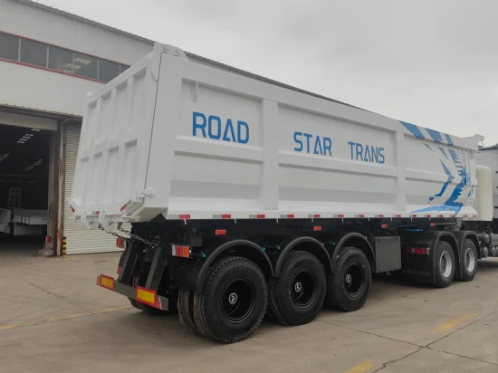 Heavy Duty 3/ 4/ 6 Axles 40 Ton 60 Tons 80 Tons Hydraulic Tipping Rear U Shape Dump Trailer / Tipper Semi Trailer for Sand/Mine/Stone Transport