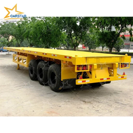 3 Axles Skeletal Lowbed Chassis Carbon Steel Tanker Self Dump Tipper Aluminum Tank Truck Flat Bed Semi Trailer