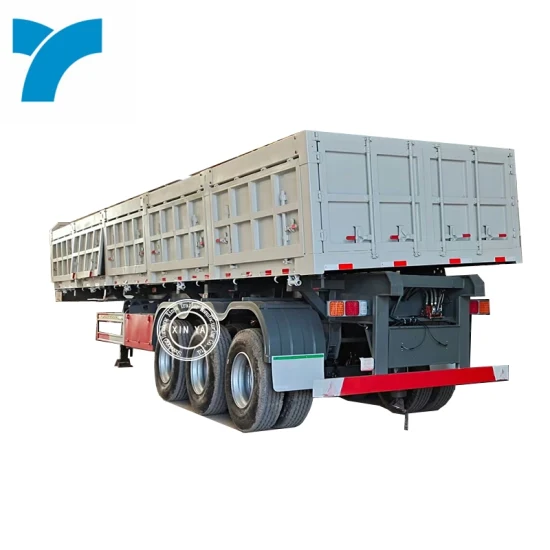 Carbon Steel 3 Axles 13m 40FT Removable Platform Side Wall Cargo Semi Truck Trailer