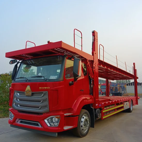 2 Axles Transport SUV Skeleton Frames Flatbed Self Dump Tipping Car Carrier Truck Semi Trailer